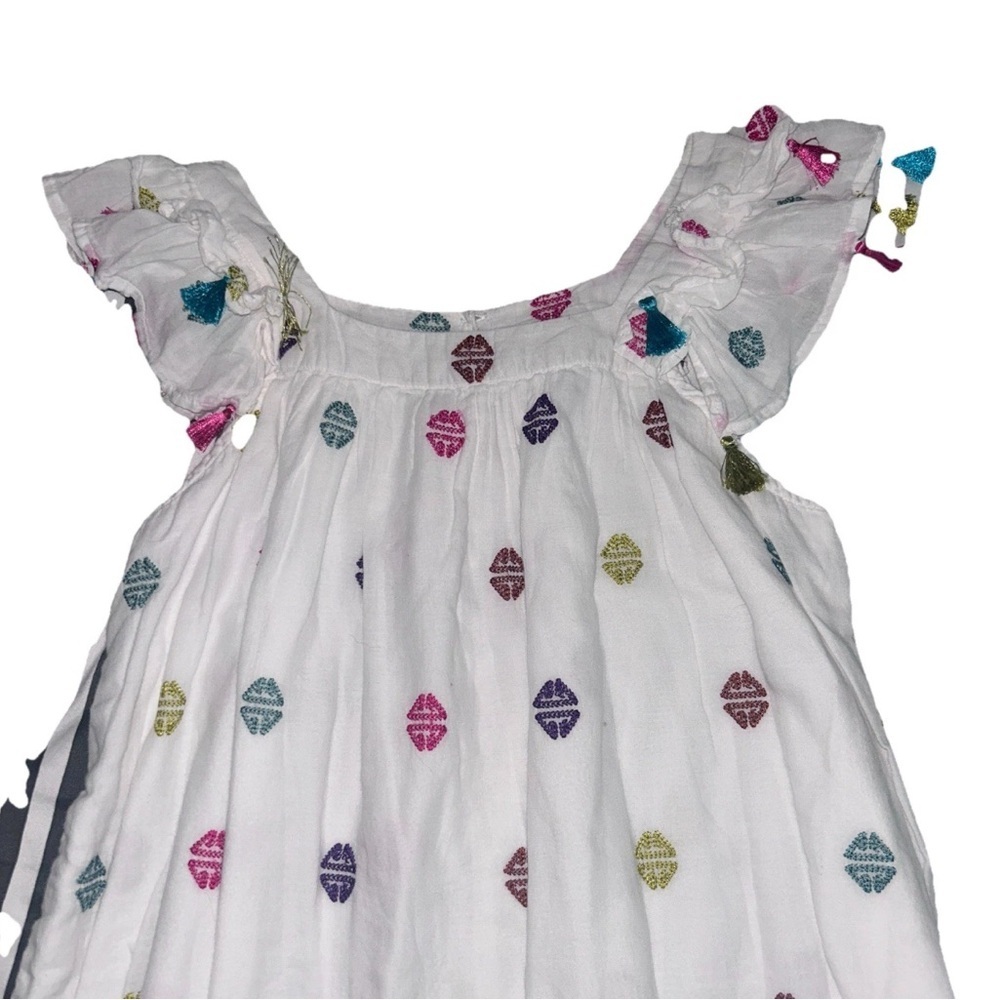 Roller Rabbit White Top with Colorful Embroidery - Picture 2 of 4